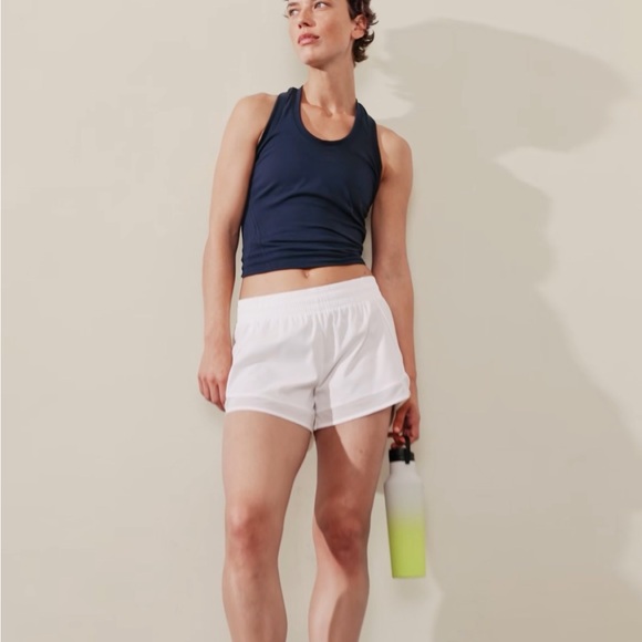 ATHLETA MESH RACER RUN MID RISE 4 SHORT - Picture 2 of 4